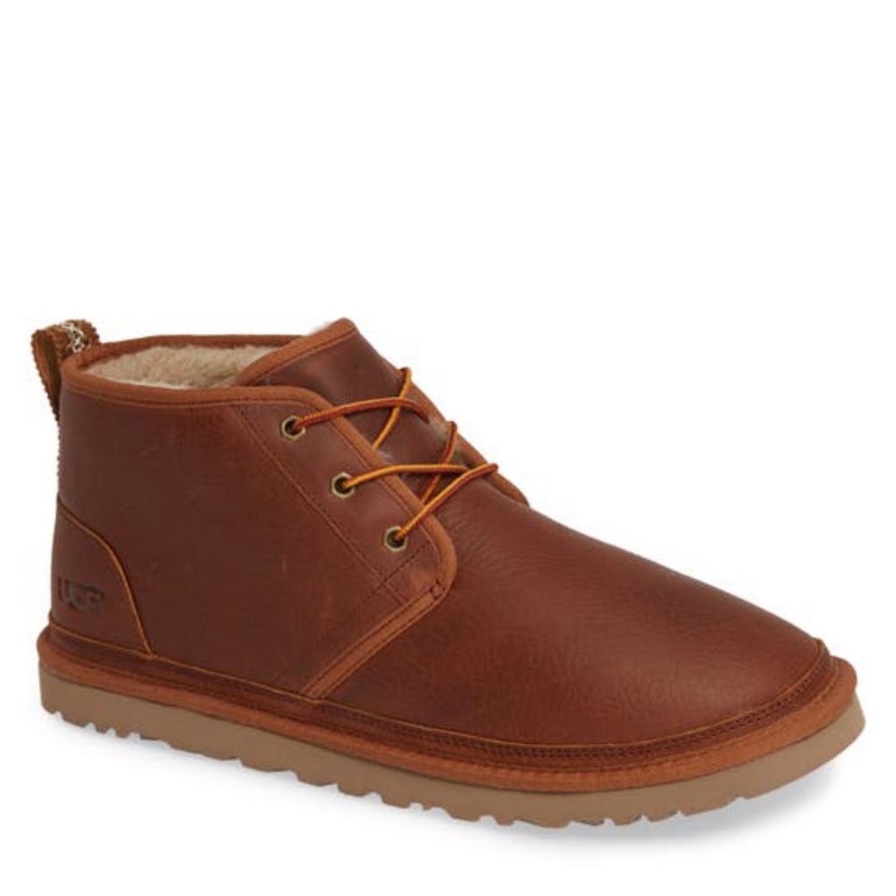 UGG Brown Tan Chukka Boots with Leather Upper